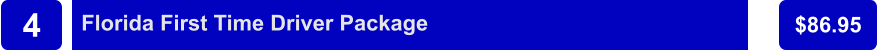 Florida First Time Driver Package  $86.95 4